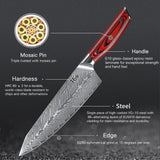 7 Pcs Japanese VG10 Damascus Steel Chef Knife Set