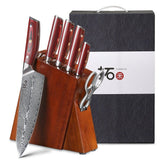7 Pcs Japanese VG10 Damascus Steel Chef Knife Set