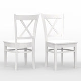 7-Piece Dining Set, Oval Butterfly Leaf Table and Cross Back Chairs