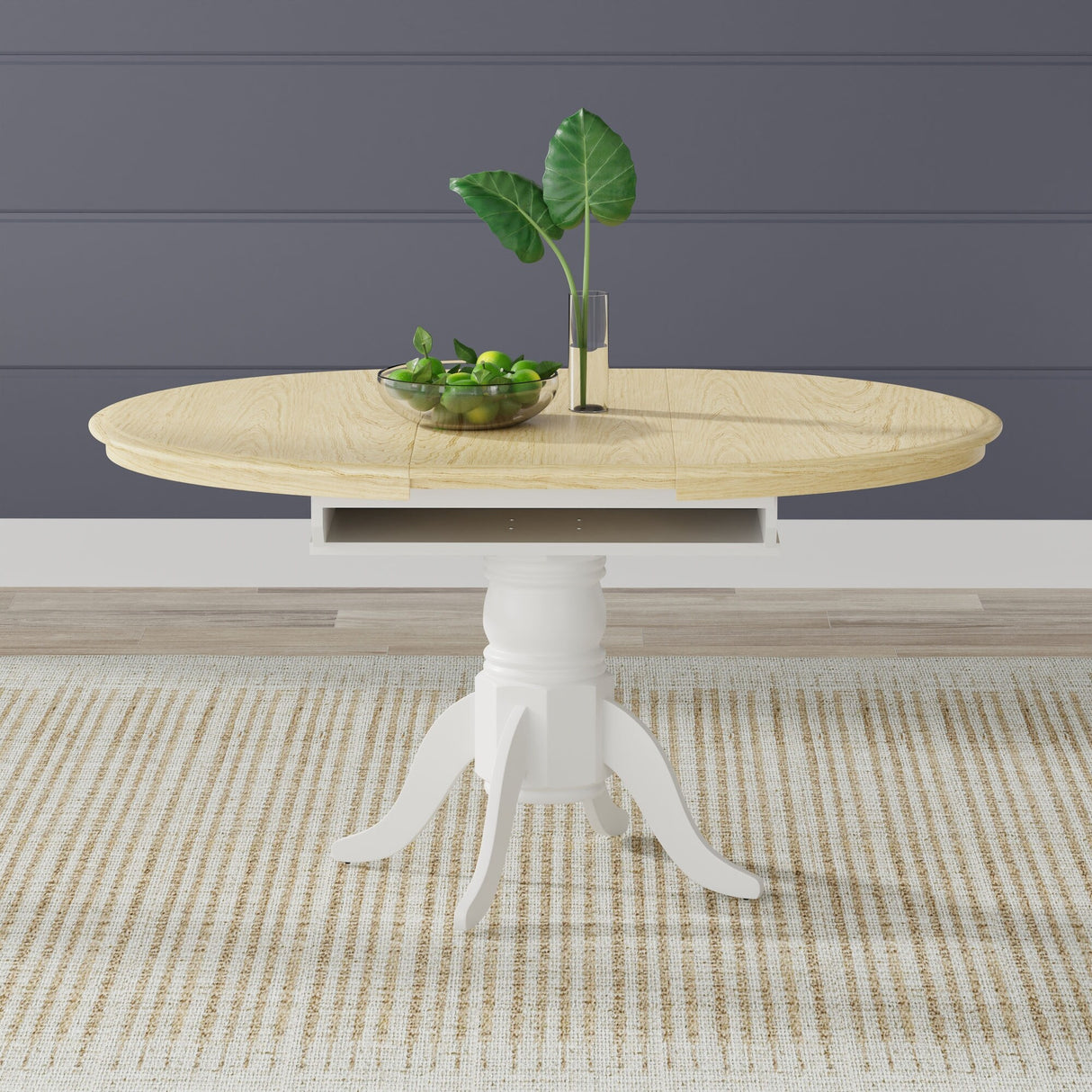 7-Piece Dining Set, Oval Butterfly Leaf Table and Cross Back Chairs