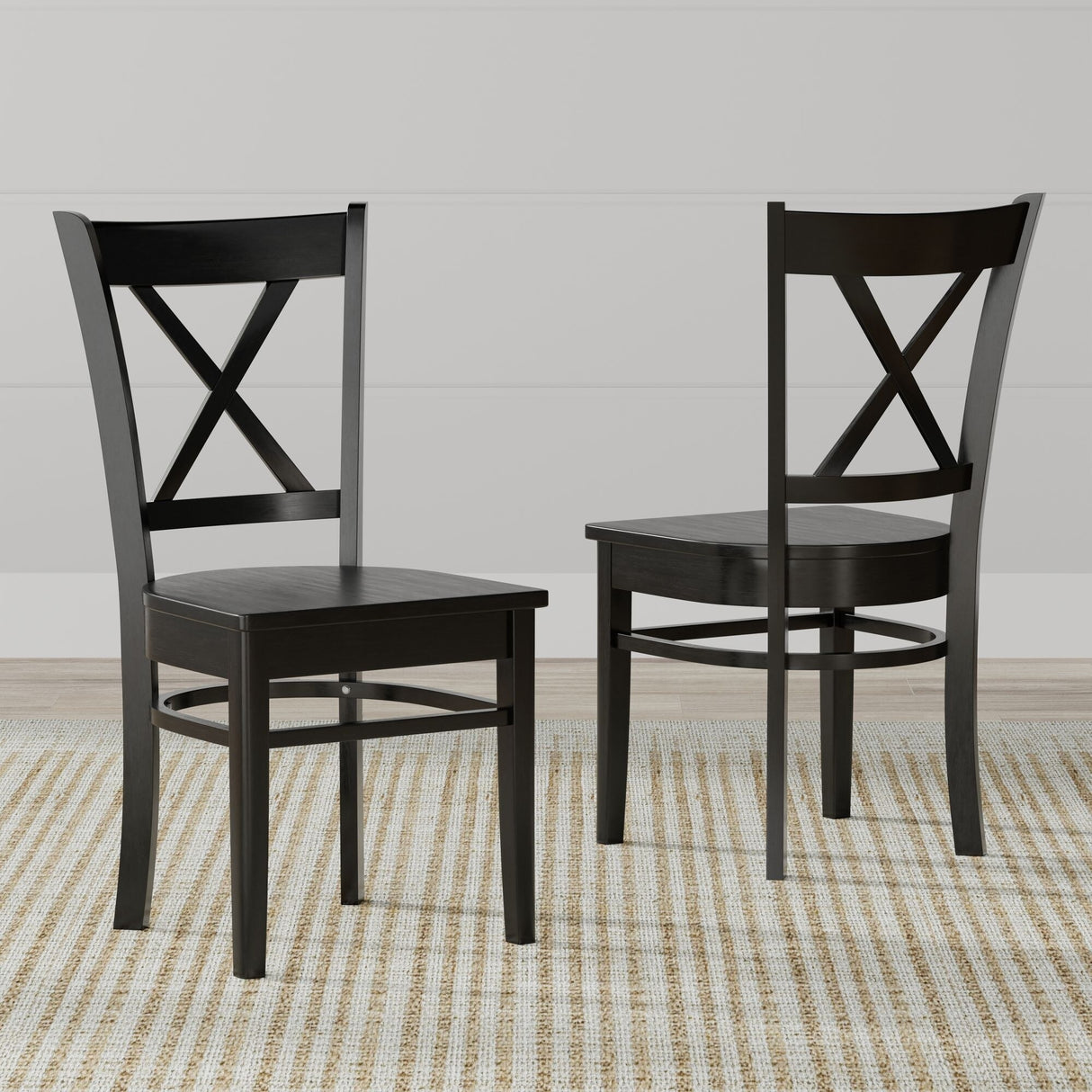 7-Piece Dining Set, Oval Butterfly Leaf Table and Cross Back Chairs