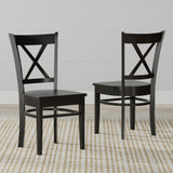 7-Piece Dining Set, Oval Butterfly Leaf Table and Cross Back Chairs