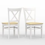 7-Piece Dining Set, Oval Butterfly Leaf Table and Cross Back Chairs
