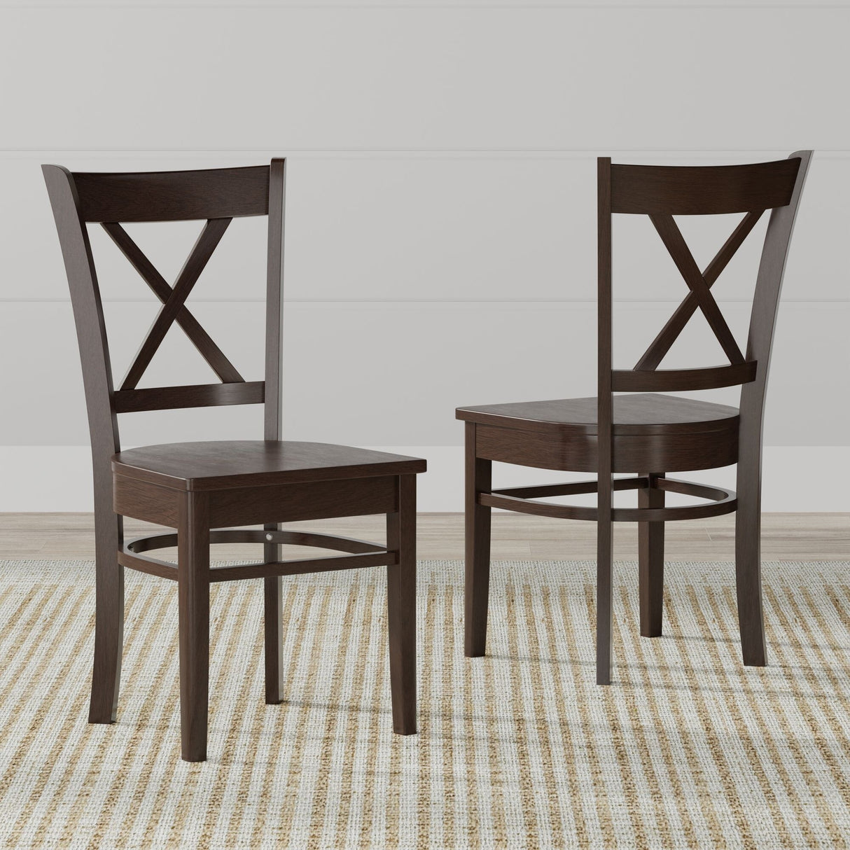 7-Piece Dining Set, Oval Butterfly Leaf Table and Cross Back Chairs