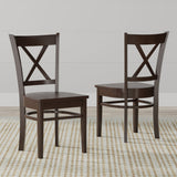 7-Piece Dining Set, Oval Butterfly Leaf Table and Cross Back Chairs