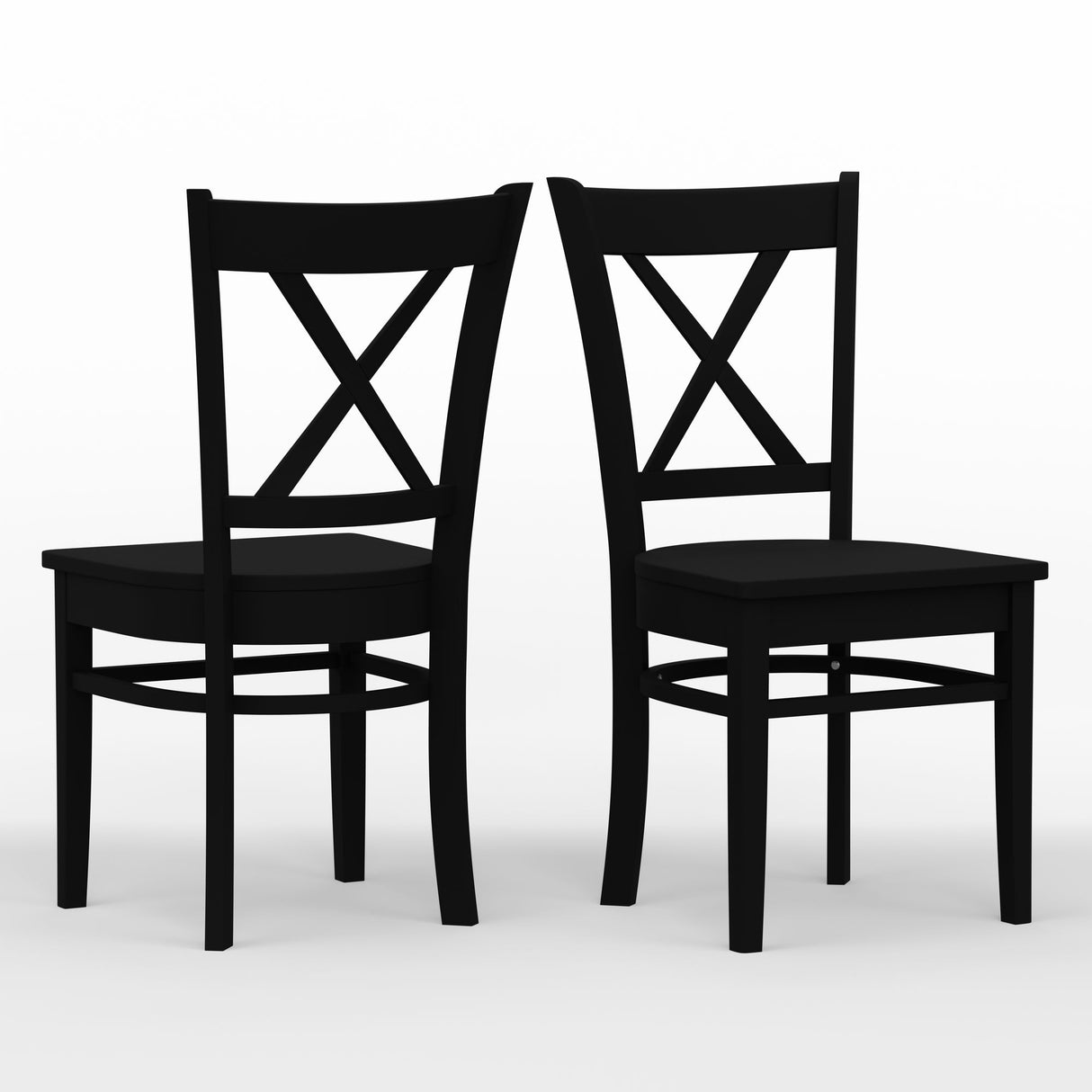 7-Piece Dining Set, Oval Butterfly Leaf Table and Cross Back Chairs