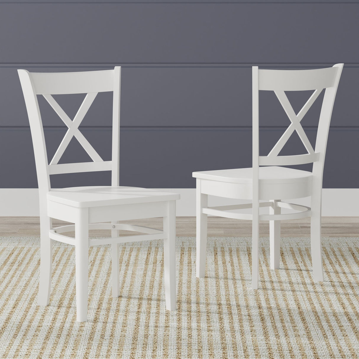7-Piece Dining Set, Oval Butterfly Leaf Table and Cross Back Chairs