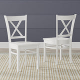 7-Piece Dining Set, Oval Butterfly Leaf Table and Cross Back Chairs
