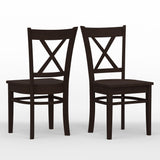 7-Piece Dining Set, Oval Butterfly Leaf Table and Cross Back Chairs