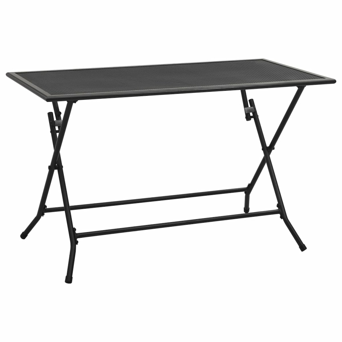 7 Piece Garden Dining Set Steel Anthracite