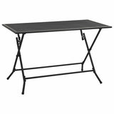 7 Piece Garden Dining Set Steel Anthracite