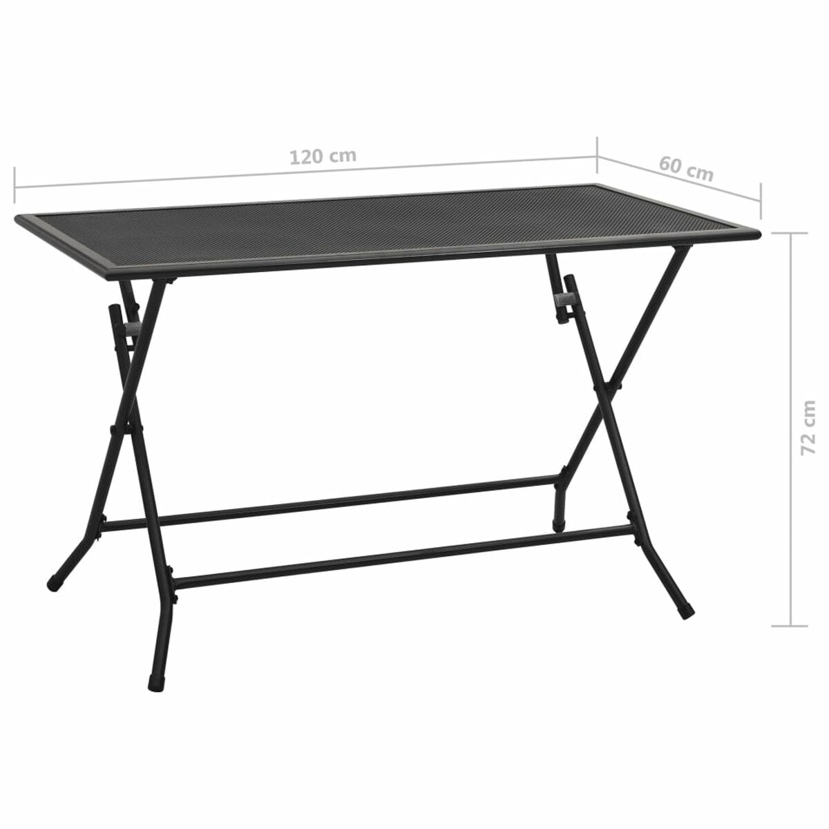 7 Piece Garden Dining Set Steel Anthracite