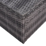 7 Piece Garden Sofa Set with Cushions & Pillows Poly Rattan Gray