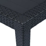 7 Piece Outdoor Dining Set Plastic Anthracite