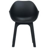 7 Piece Outdoor Dining Set Plastic Anthracite