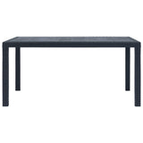 7 Piece Outdoor Dining Set Plastic Anthracite
