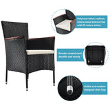 7-Piece Outdoor Patio Dining Set, PE Rattan Wicker Table and Chairs Set