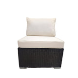 7 Piece Outdoor Sofa Furniture Set, With Cushions And Coffee Table For Your Leisure Time At Sunset Or On Vacation Or Party.