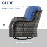 Gymojoy 7 Piece Outdoor Sofa Swivel Rocker Chairs Set