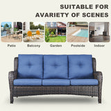 Gymojoy 7 Piece Outdoor Sofa Swivel Rocker Chairs Set