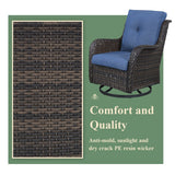 Gymojoy 7 Piece Outdoor Sofa Swivel Rocker Chairs Set