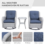 Gymojoy 7 Piece Outdoor Sofa Swivel Rocker Chairs Set