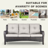 Gymojoy 7 Piece Outdoor Sofa Swivel Rocker Chairs Set