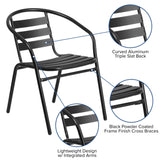 7 Piece Patio Dining Set - Glass Table, 6 Flex Stack Chairs