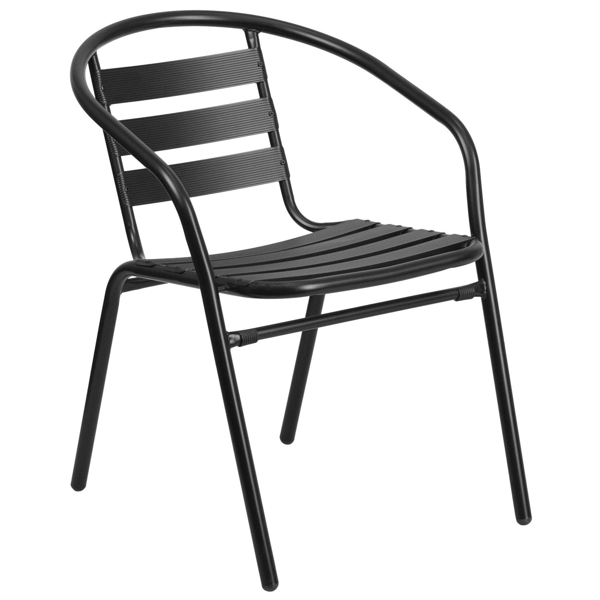 7 Piece Patio Dining Set - Glass Table, 6 Flex Stack Chairs
