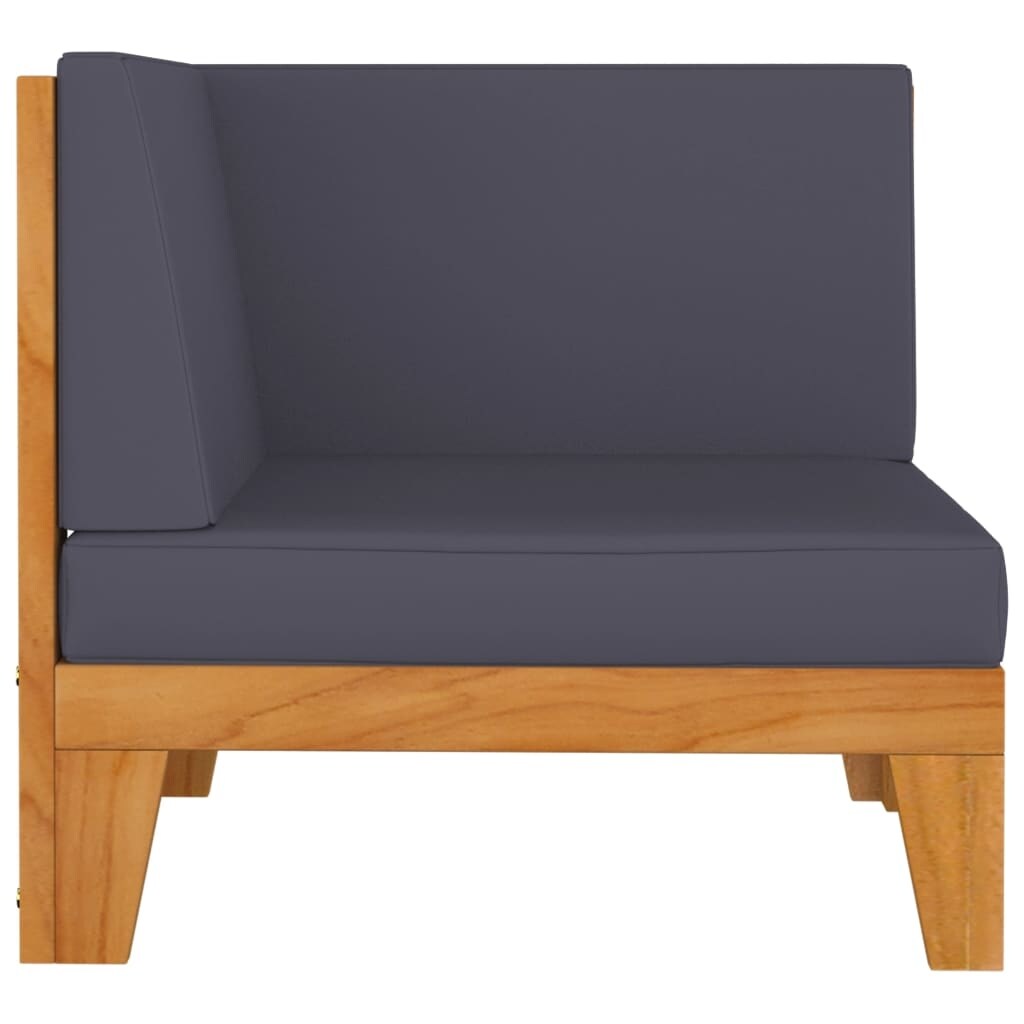 7 Piece Patio Lounge Set with Cushions Solid Acacia Wood