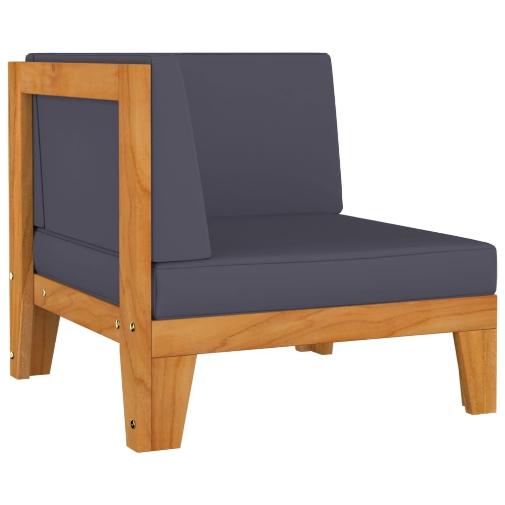 7 Piece Patio Lounge Set with Cushions Solid Acacia Wood