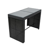 7 Piece Patio Outdoor Furniture Bar Set with 6 Stools