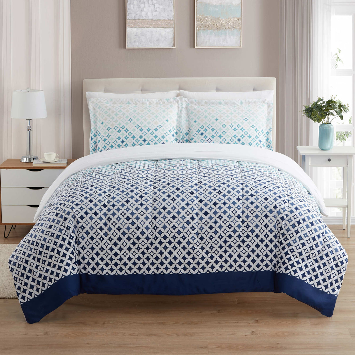 7-Piece Printed Bed in a Bag Comforter and Sheet Sets