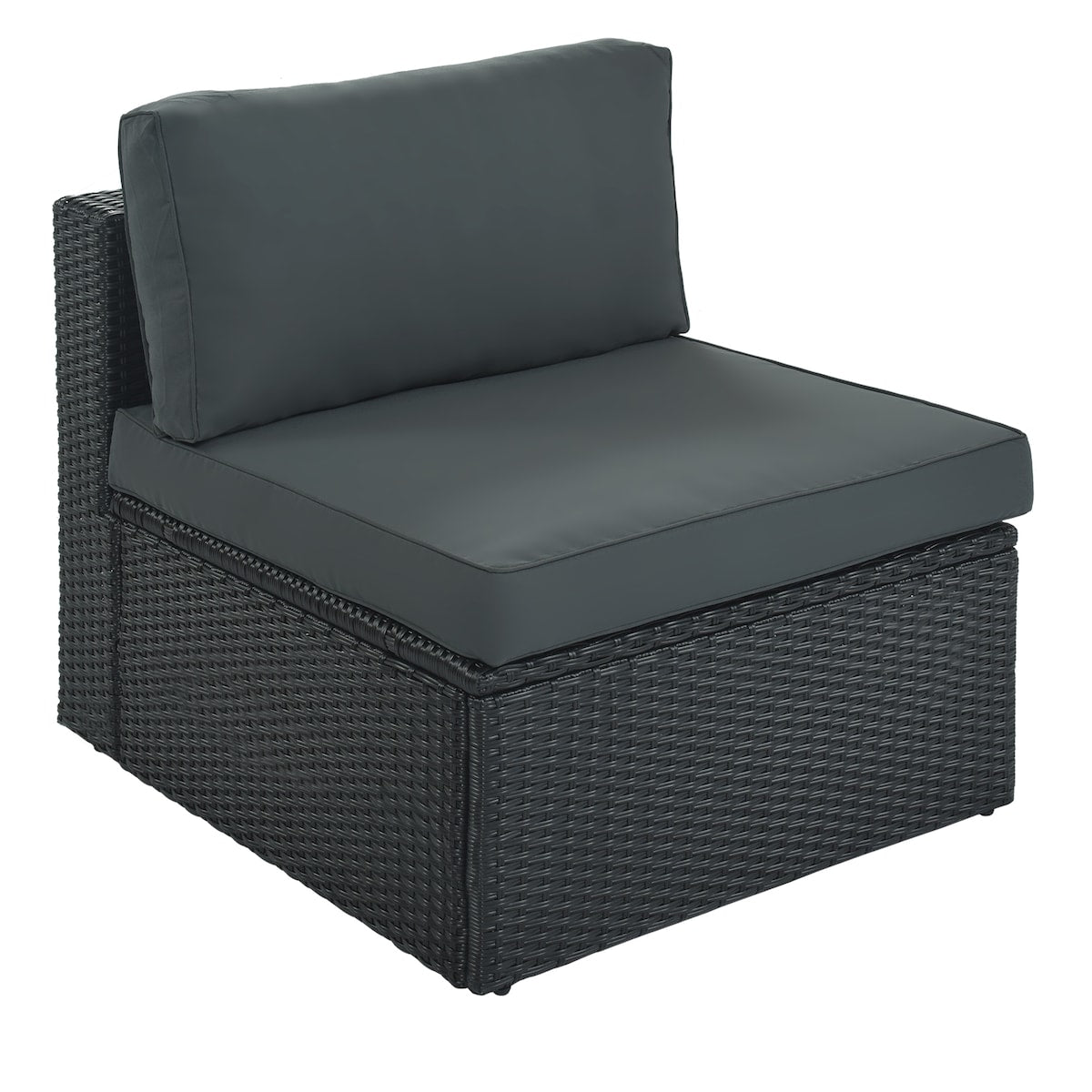 7-Piece Rattan Outdoor Wicker Conversation Sofa Set with Striped Green Pillows for Patio, Garden, Deck, Green