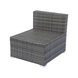 7-Piece Rattan Patio Sofa Set with Canopy