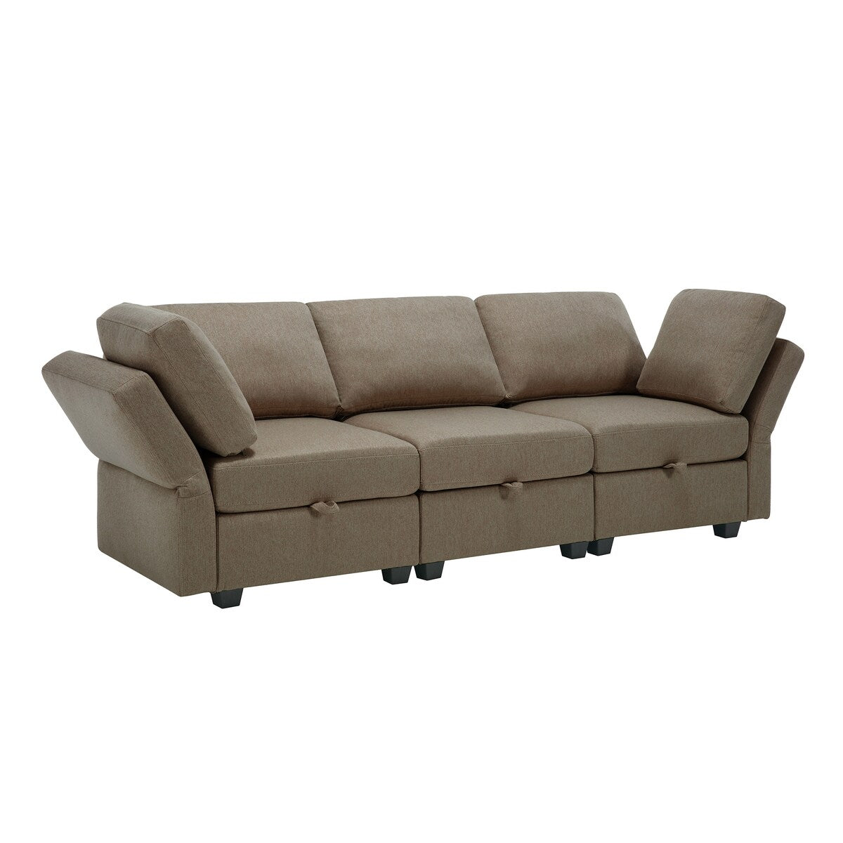 7 Piece Sofa Set with One 3-Seater Sofa and Two 2 Loveseats