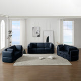 7 Piece Sofa Set with One 3-Seater Sofa and Two 2 Loveseats
