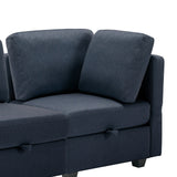 7 Piece Sofa Set with One 3-Seater Sofa and Two 2 Loveseats