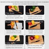 7-Pieces Kitchen Knife Set with Wooden Block