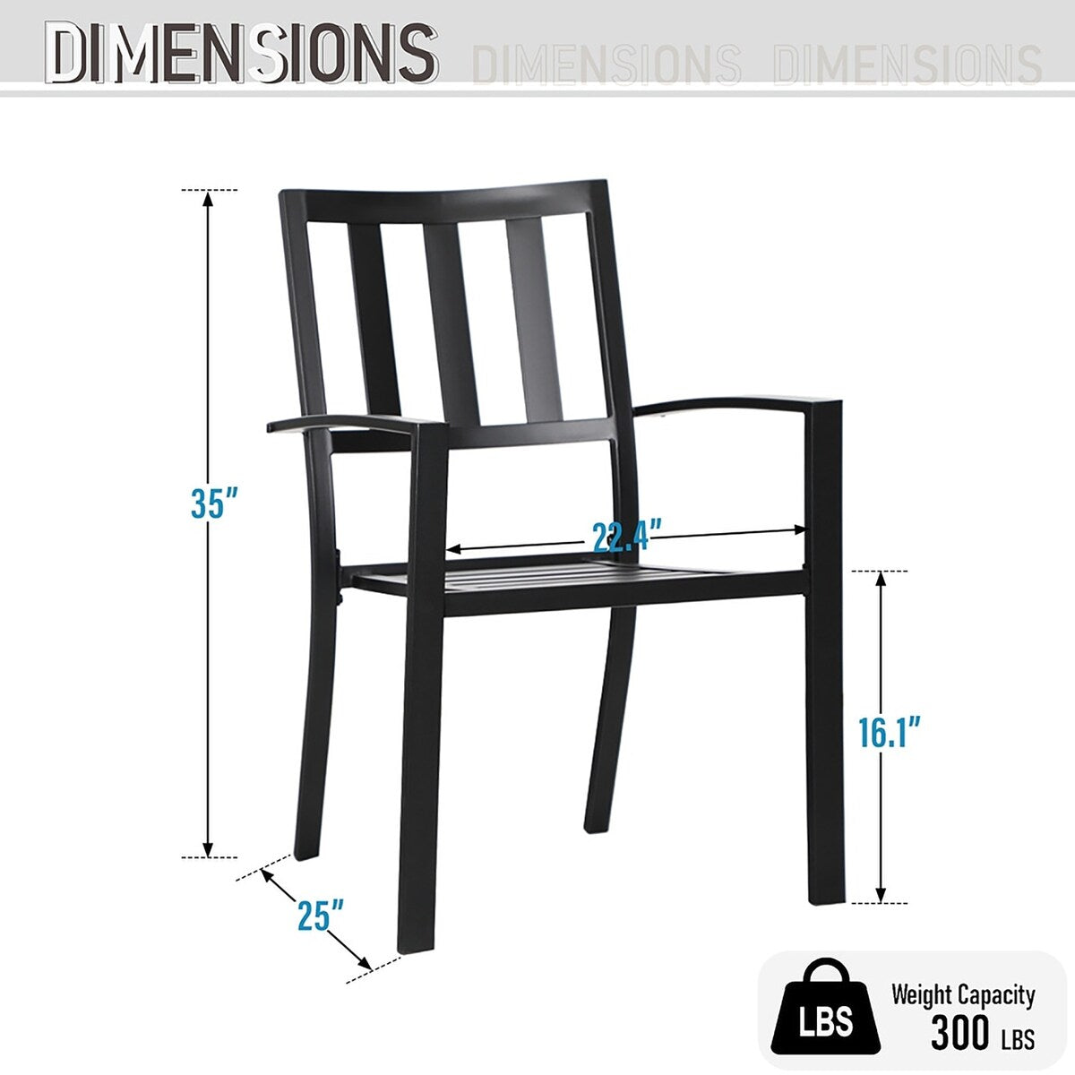 MAISON ARTS 7 Pieces Outdoor Dining Set for 6, Large Round Dining Table with Umbrella Hole & Stackable Metal Chairs