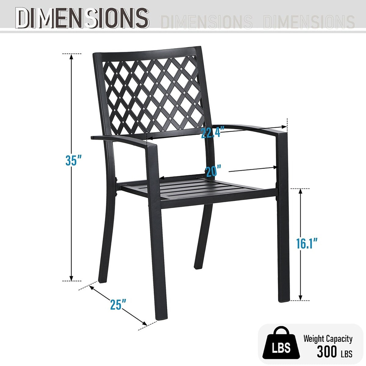 MAISON ARTS 7 Pieces Outdoor Dining Set for 6, Large Round Dining Table with Umbrella Hole & Stackable Metal Chairs