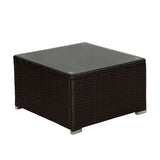 7-Pieces Outdoor Garden Patio Furniture Sets for 5-7, PE Rattan Wicker Sectional Cushioned Sofa Sets with 2 Free Pillows
