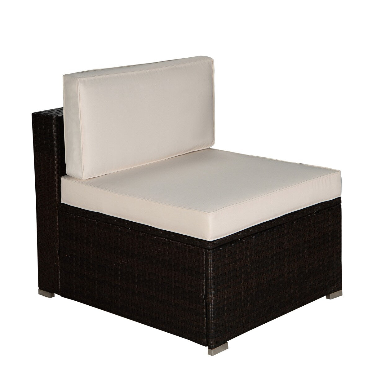 7-Pieces Outdoor Garden Patio Furniture Sets for 5-7, PE Rattan Wicker Sectional Cushioned Sofa Sets with 2 Free Pillows