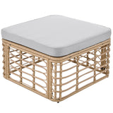 7 Pieces Rattan Outdoor Patio Furniture Sectional Sofa Set with Cushions, Freely Combined Conversation Sets with Pillows, Gray