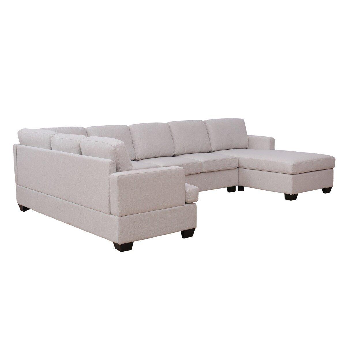 7 Seats Modern Large Upholstered U-Shape Sectional Sofa, Extra Wide Chaise Lounge Couch, with High-Density Sponge Cushion