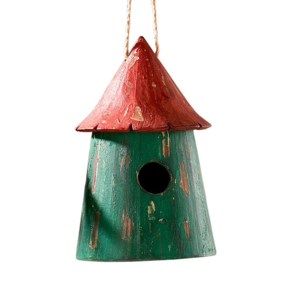 Sage & Co 7-inch x 11-inch Large Round Birdhouse Ornament (Pack of 4)