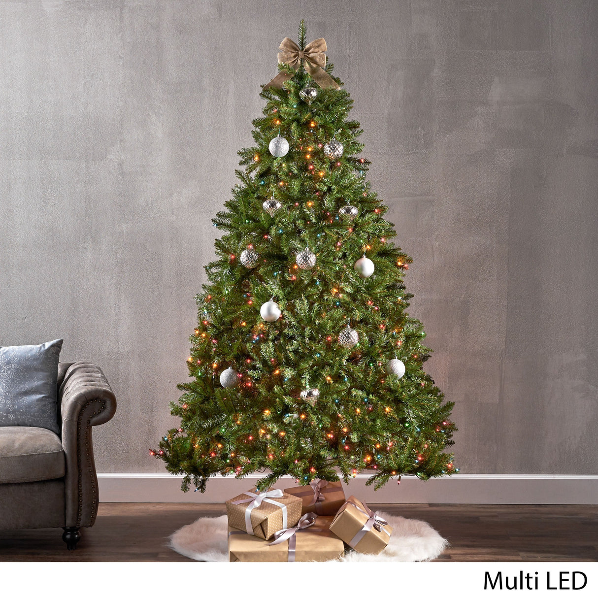 7-foot Fraser Fir Pre-Lit String Light or Unlit Hinged Artificial Christmas Tree by Christopher Knight Home