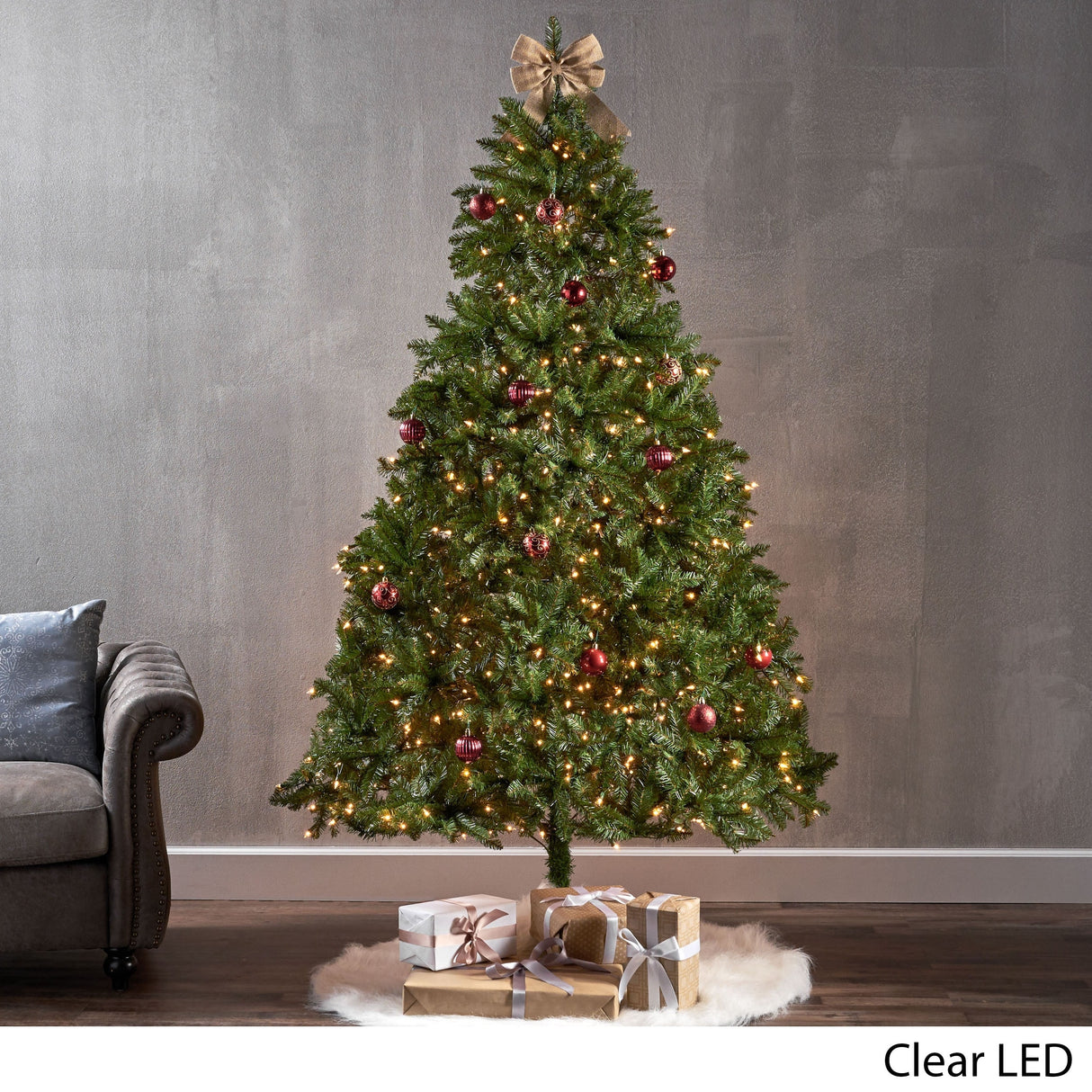 7-foot Fraser Fir Pre-Lit String Light or Unlit Hinged Artificial Christmas Tree by Christopher Knight Home