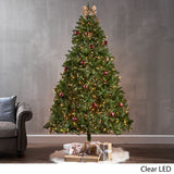 7-foot Fraser Fir Pre-Lit String Light or Unlit Hinged Artificial Christmas Tree by Christopher Knight Home