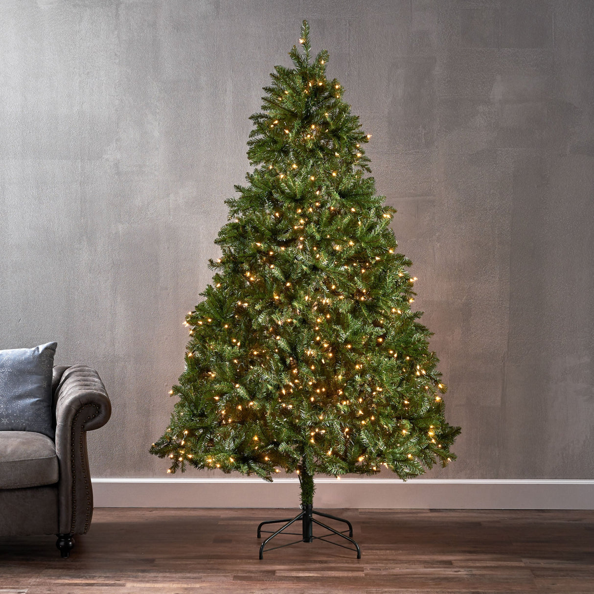 7-foot Fraser Fir Pre-Lit String Light or Unlit Hinged Artificial Christmas Tree by Christopher Knight Home